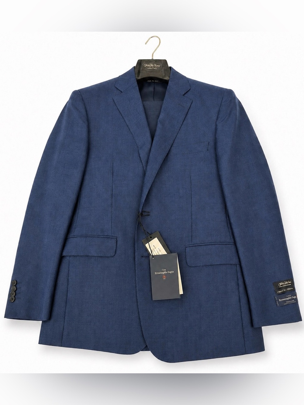 Ermenegildo Zegna Blue Suit Jacket Men’s 42R Single Breasted Made in Italy